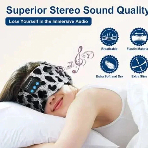 Animal Print Bluetooth Headband, Headphones, Sleep Mask - Picture 16 of 16